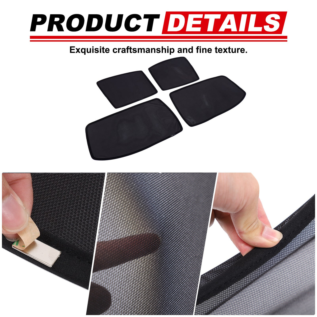 Front Rear Window Sun Shade Cover Mesh Shield Screen For Toyota Tacoma 2016-2022 20