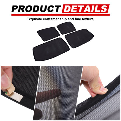 Front Rear Window Sun Shade Cover Mesh Shield Screen For Toyota Tacoma 2016-2022 20