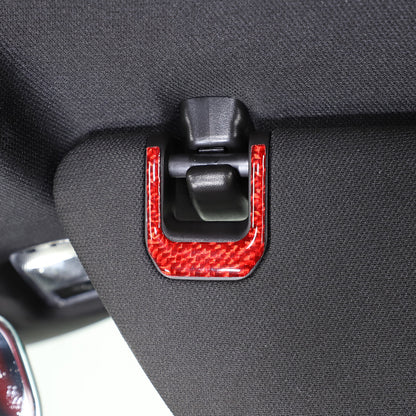Red Soft Carbon Fiber Interior Decor Trim Kit Cover Set For Corvette C8 20-25 135