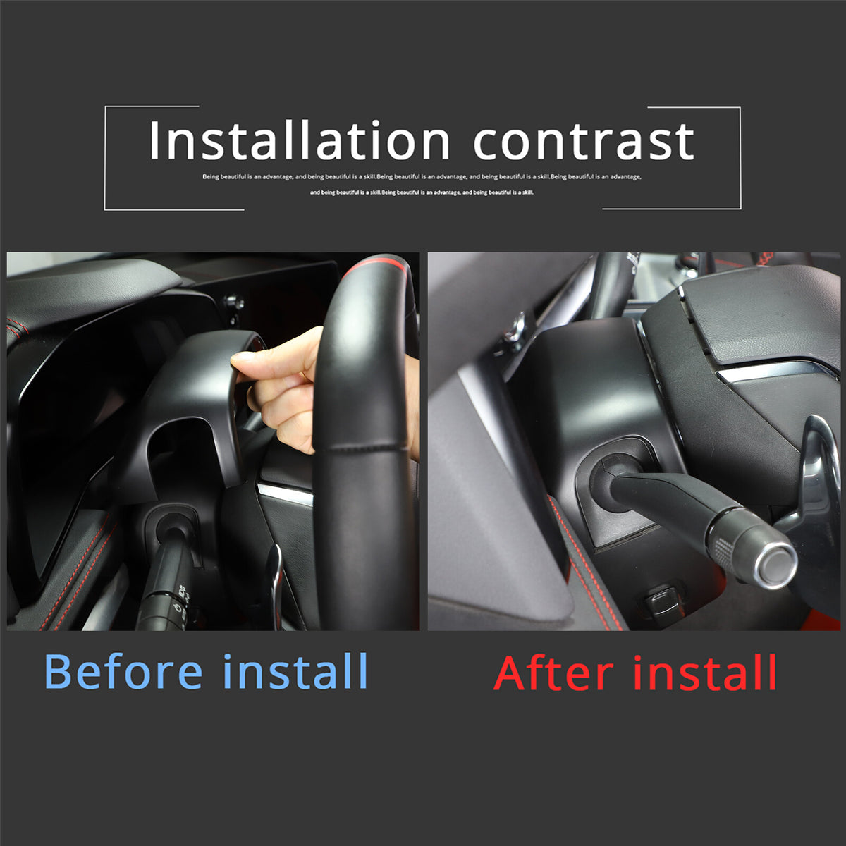 Matte Black ABS Full Interior Set Cover Trim Kit For Corvette C8 2020-25 - Styles 16-20 18