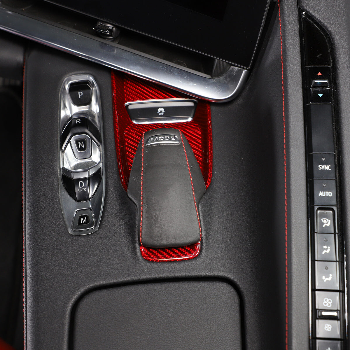Red Real Carbon Fiber Interior Full Decor Cover Trim Kit for Corvette C8 2020-25 - Variants 11-15 5
