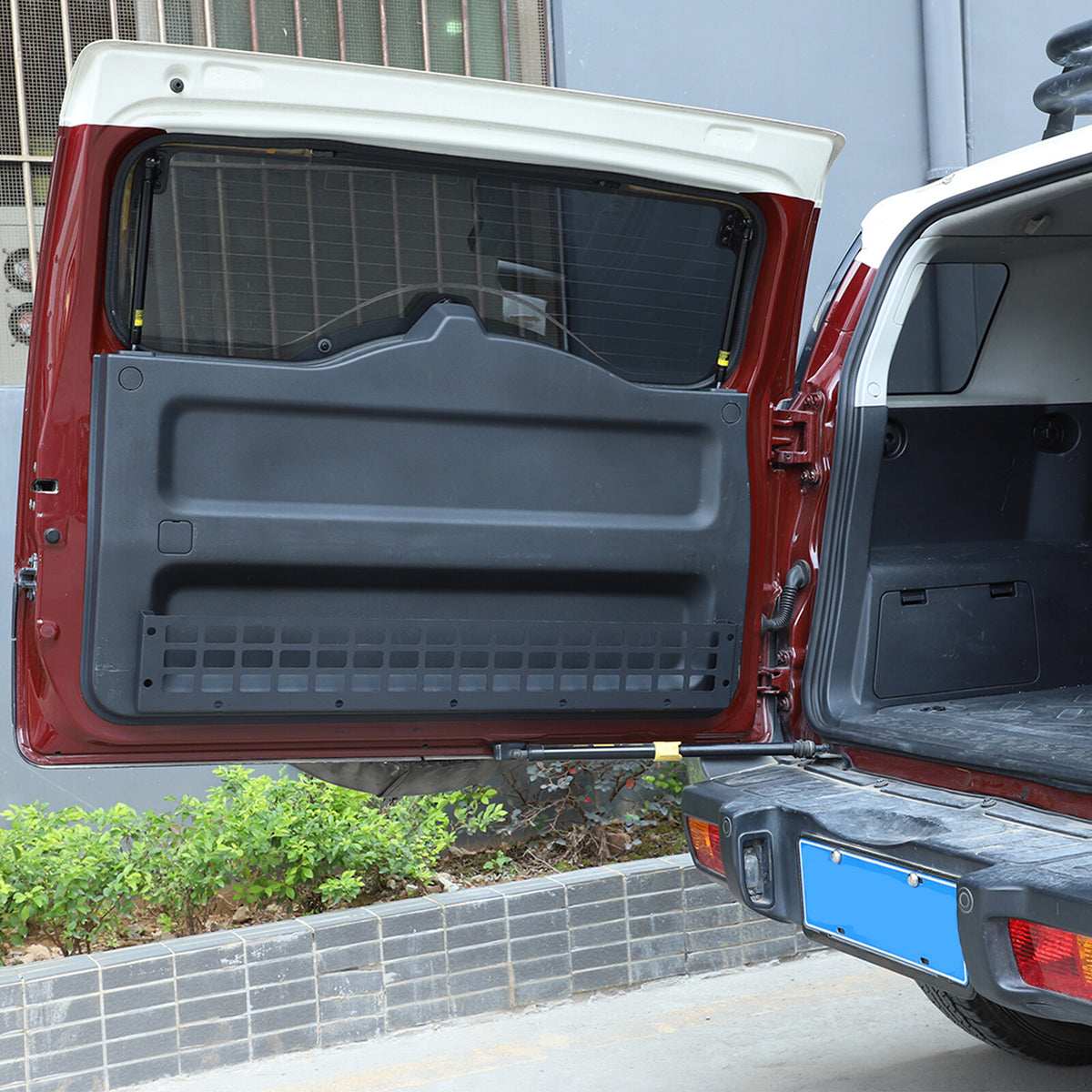 For Toyota FJ Cruiser 2007-2021 Alloy Tailgate Hanging Bag Rack Trunk Bag Shelf 10