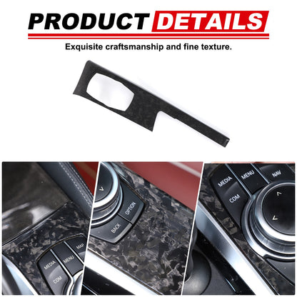 Forged Real Carbon Fiber Center Mode Knob Trim Cover For BMW 5 Series G30 18-22 21