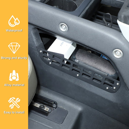 Alloy Center Console Lower Side Storage Molle Panel Box For LR Defender L663 20+ 9