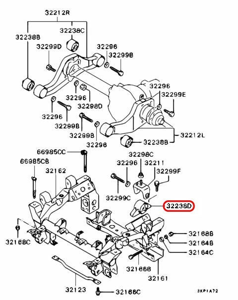 Mitsubishi OEM Insulator Engine Mount MR374569 for Pajero 3