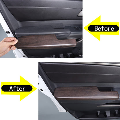 Oak Grain Door Elbow Armrest Trim Cover For Toyota Tundra Sequoia 2022-24 US 4