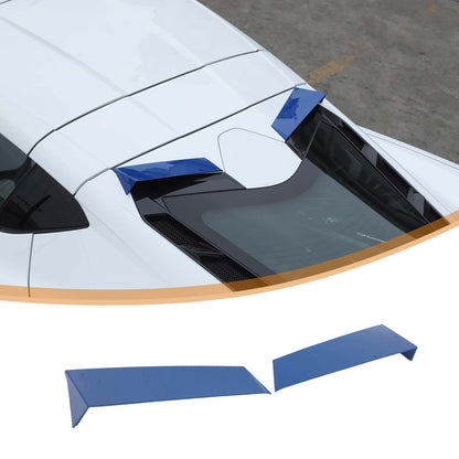 Blue Rear Windshield Spoiler Anti-wind Buffeting Deflector for Corvette C8 Coupe 16