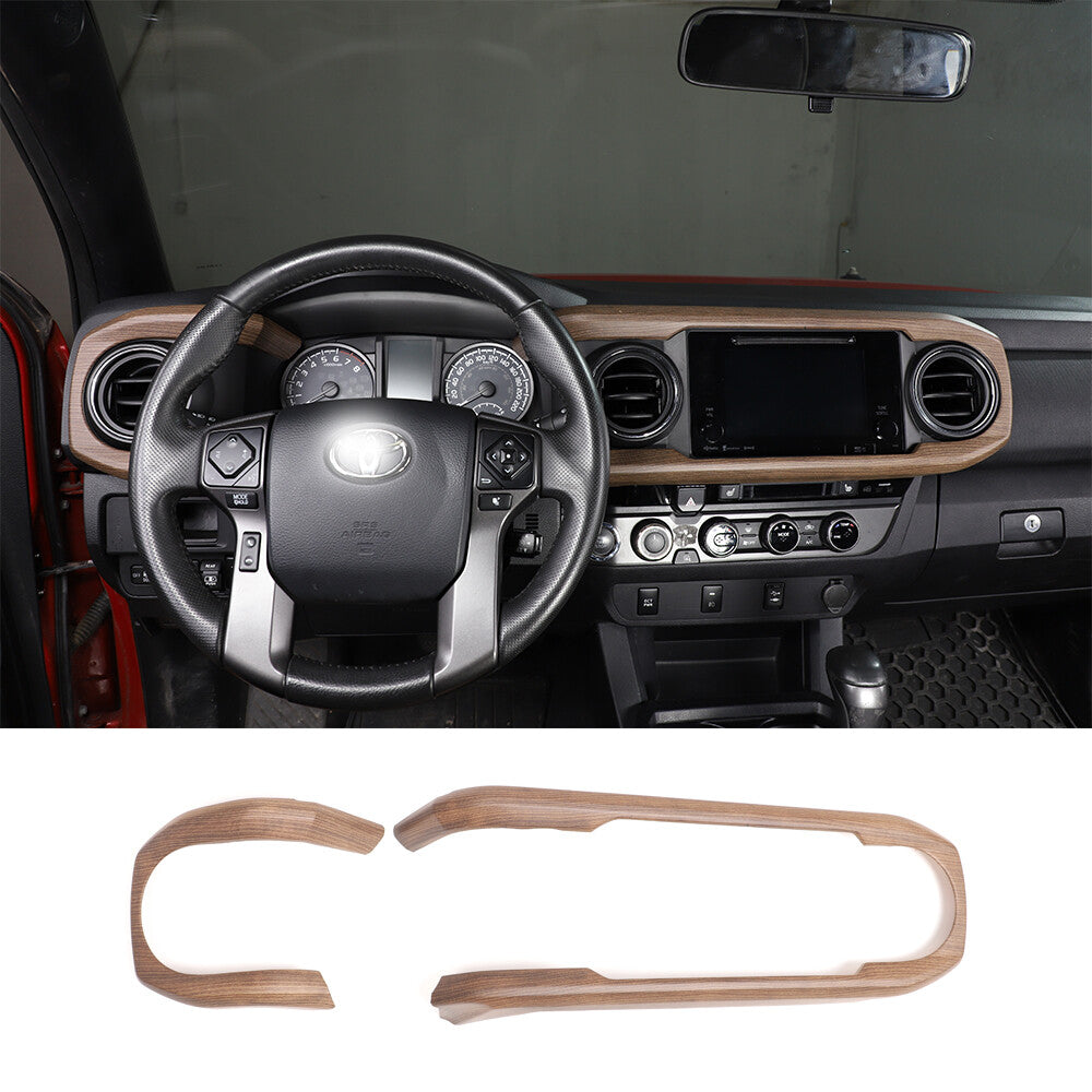 Pear Wood Central Console Dashboard Panel Cover Trim For Toyota Tacoma 16-23 US 1