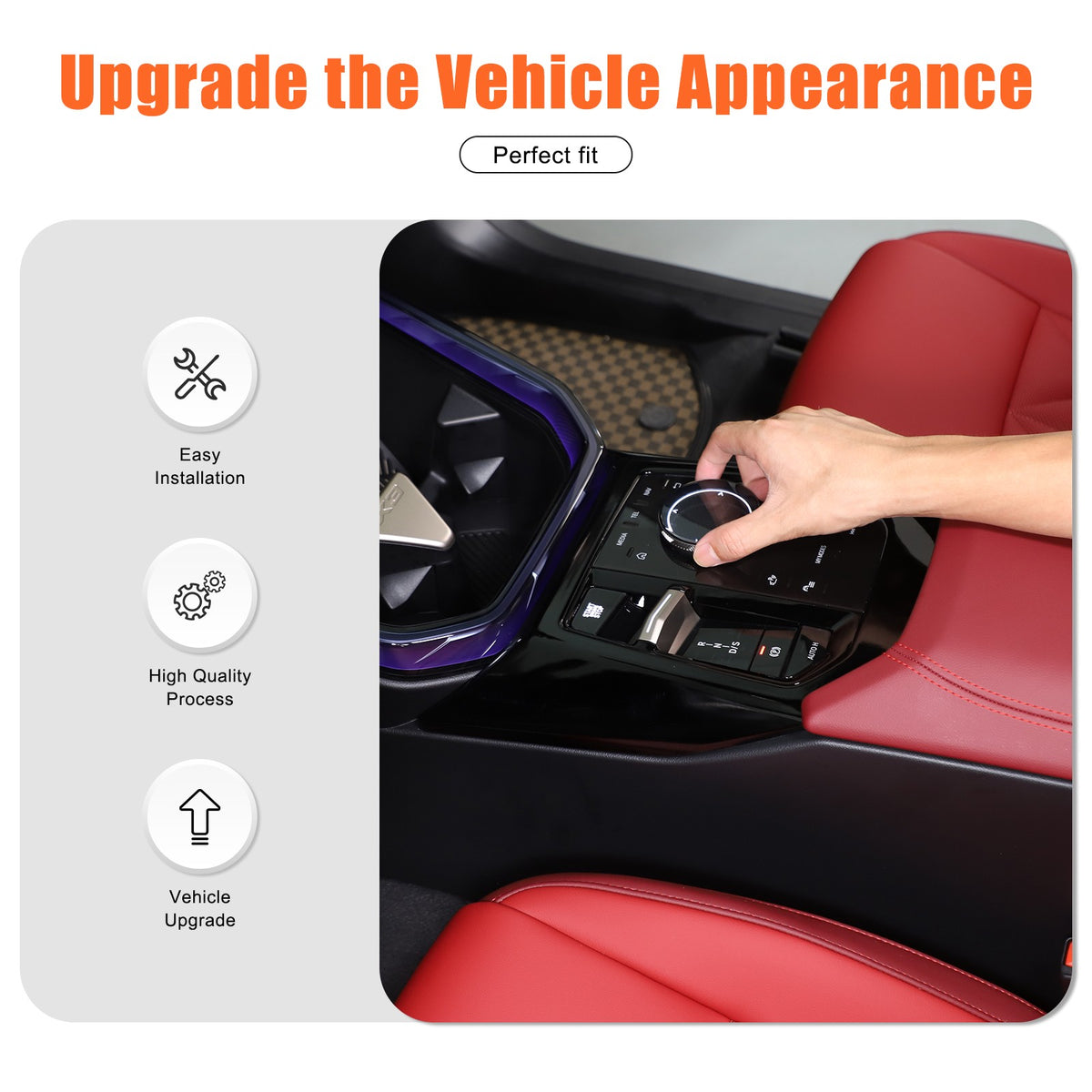 Glossy Piano Center Console Gear Shift Panel Frame Trim For BMW X3 G45 2025+ US 15