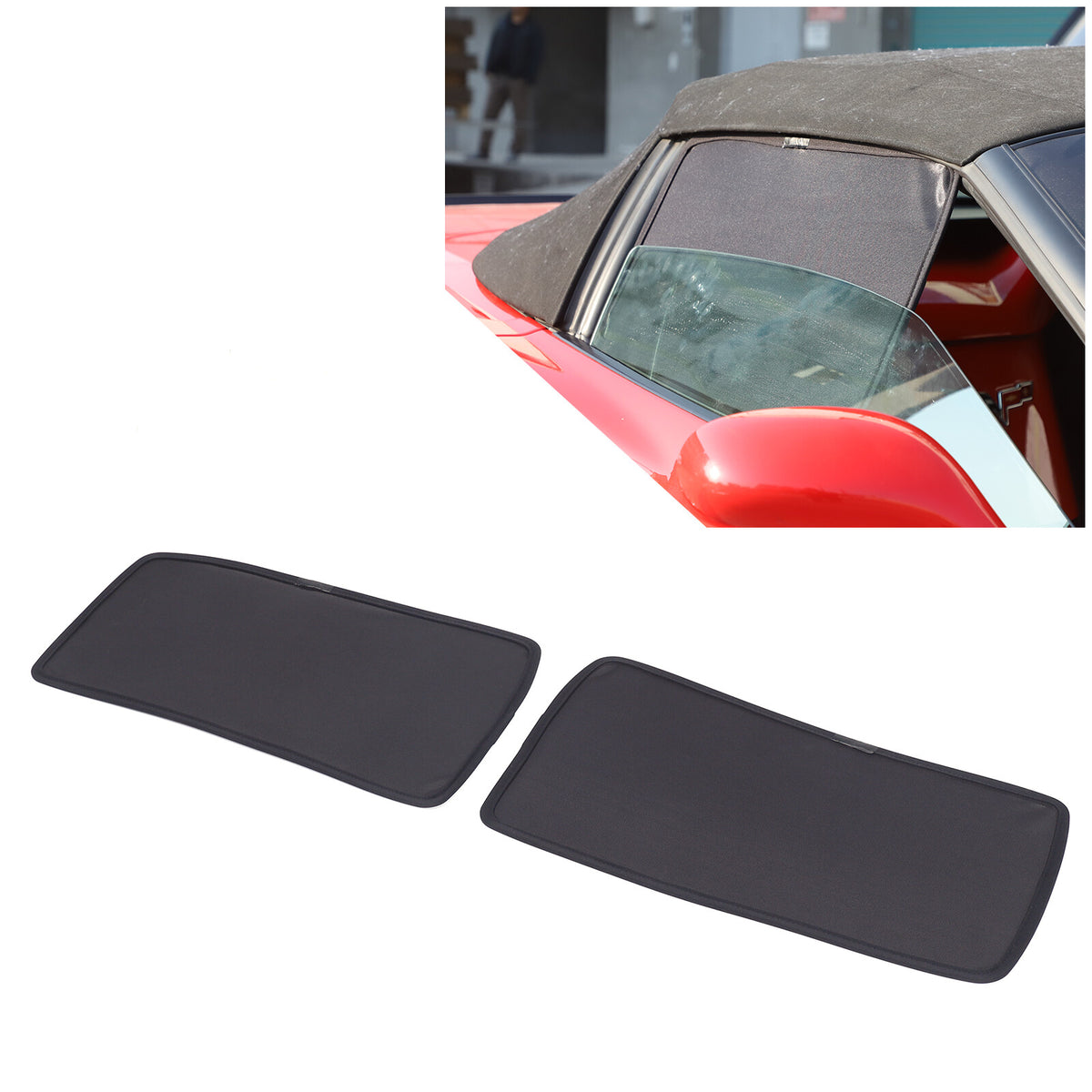 Car Window Screen Sun Shade Mesh Cover Windshield For Corvette C6 2005-2013 8