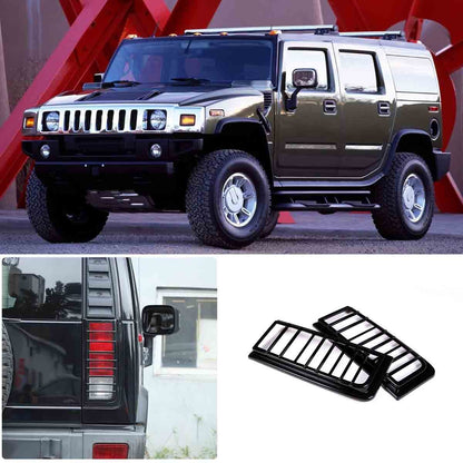 Glossy Piano Black Front Bumper Exterior Trim Cover Set For Hummer H2 2003-2009 - Styles 6-10 54
