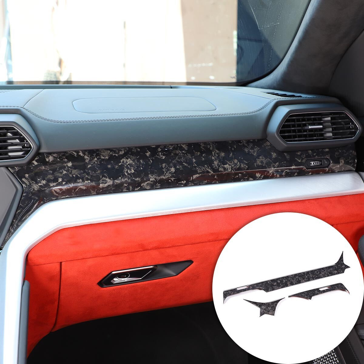 34 Styles Forged Real Carbon fiber Interior Trim Kit For Lamborghini URUS 18-23 - Variants 16-18 27