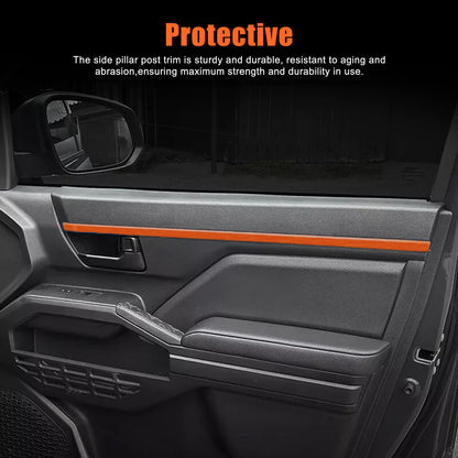 Orange ABS Interior Inner Door Panel Trim Strip For Toyota Tacoma 2024+ 18