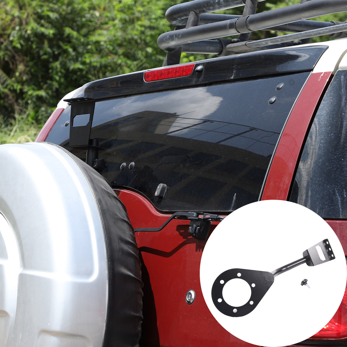 Alloy Rear Door Tailgate Flagpole Bracket Holder For Toyota FJ Cruiser 07-21 US 20