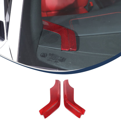 Red Real Carbon Fiber Center Console Dashboard Cover Trim For Corvette C8 20-26 2