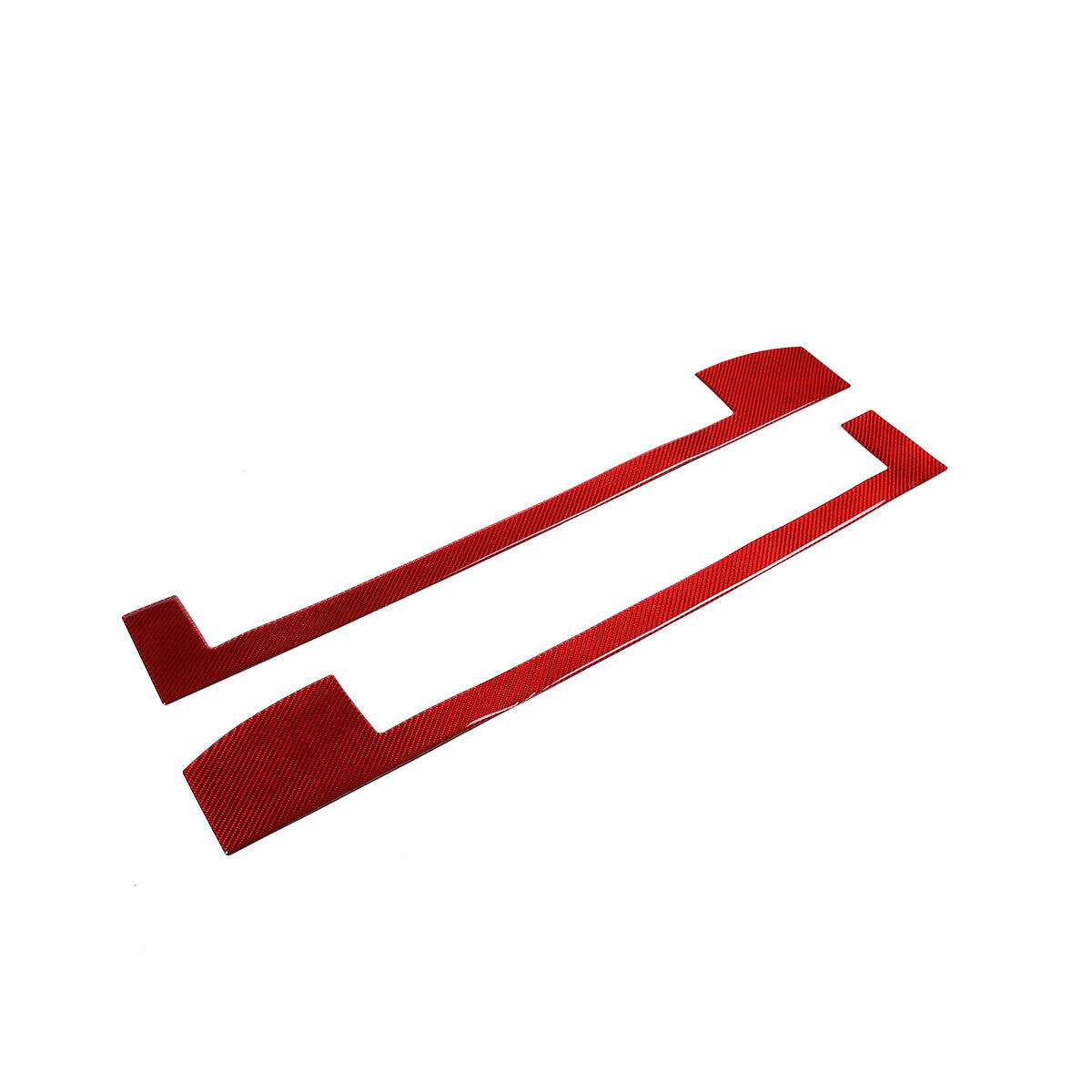 Red Carbon Fiber Door Sill Scratch Resistant Trim Sticker For Corvette C7 14-19 4