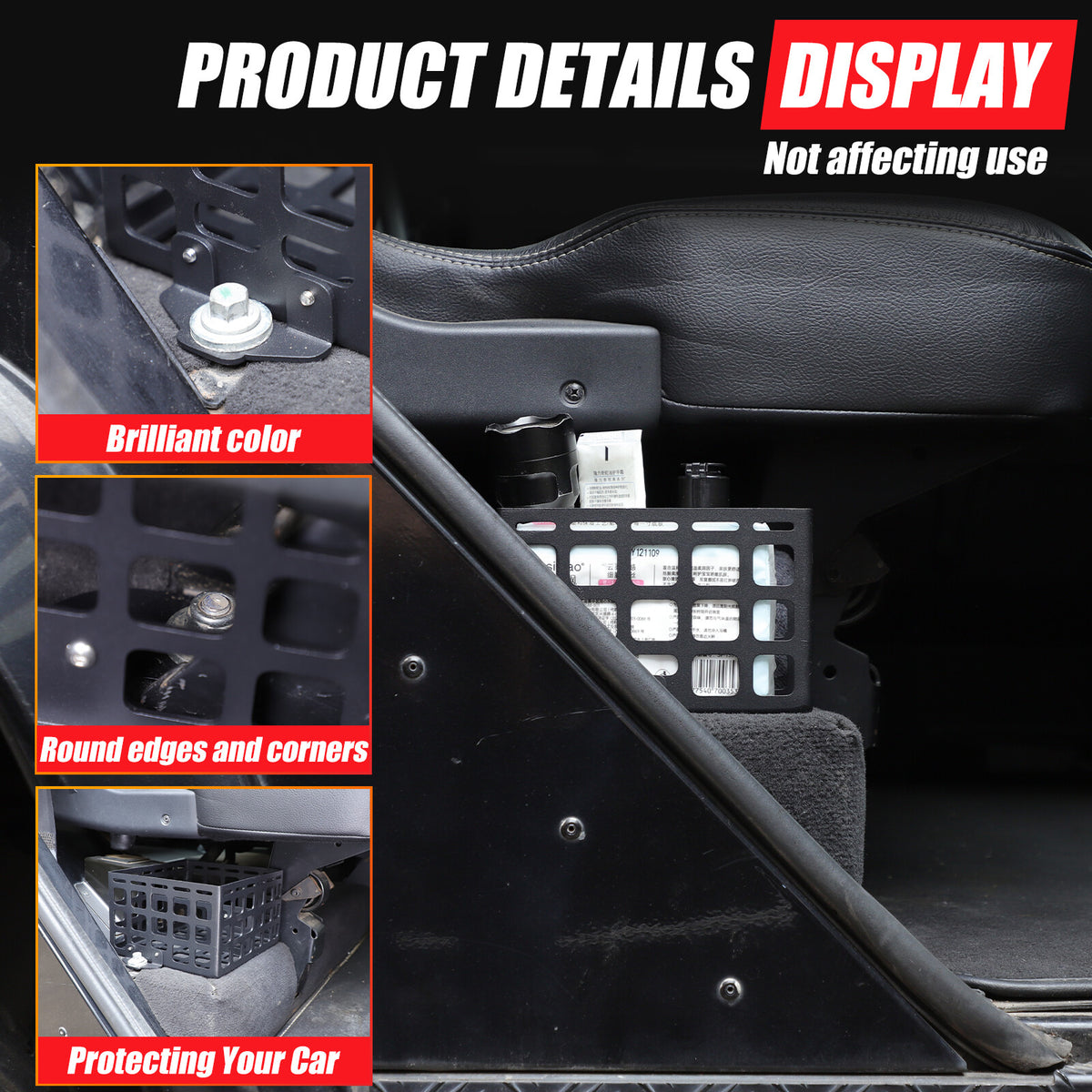 Alloy Second Row Seat Side Storage Basket Tray For LR Defender L316 2004-2018 9