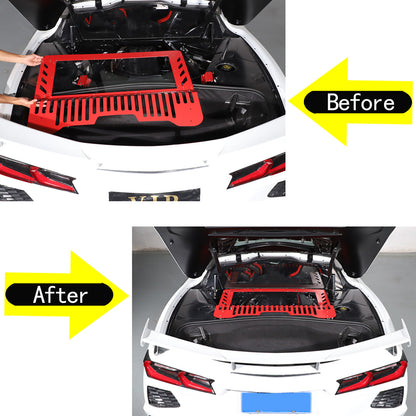 Red Alloy Engine Bay Panel Cover Trim Fit For Corvette C8 2020-26 8