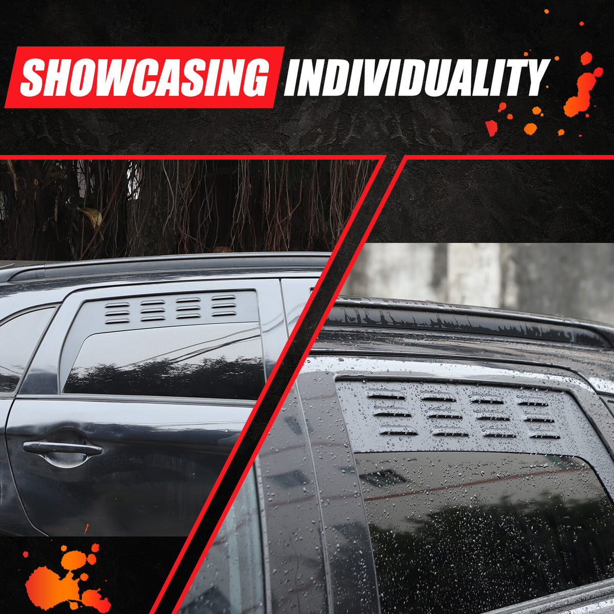 Alloy Rear Window Louver Shutter Cover Trim For Mitsubishi Outlander Sport 11-18 24