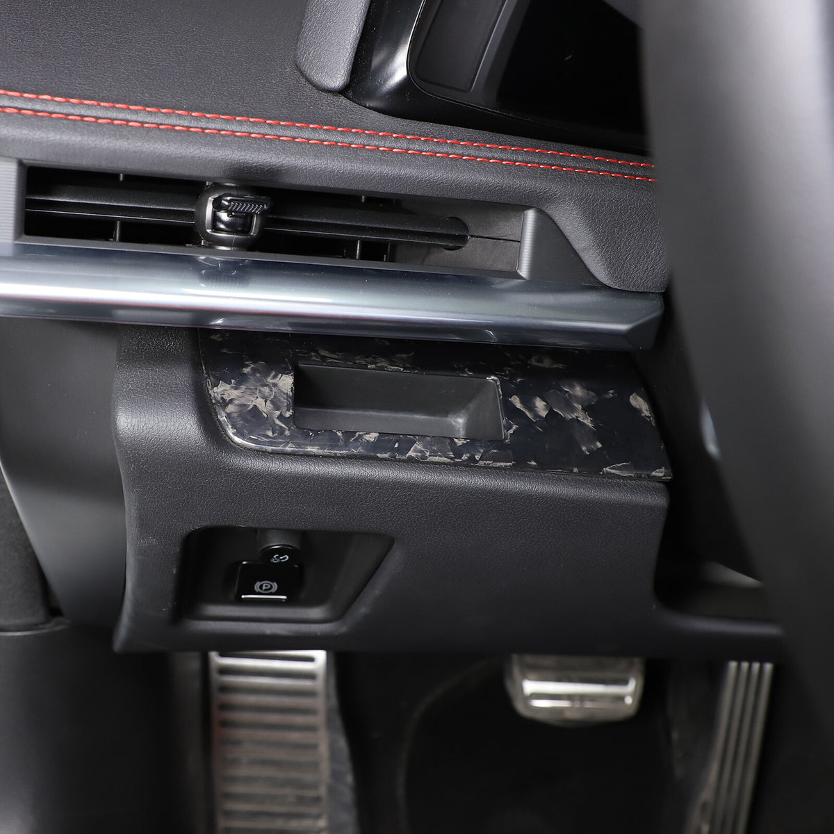 Forged Carbon Fiber Steering Wheel Card Slot Trim Cover For Corvette C8 2020-26 4