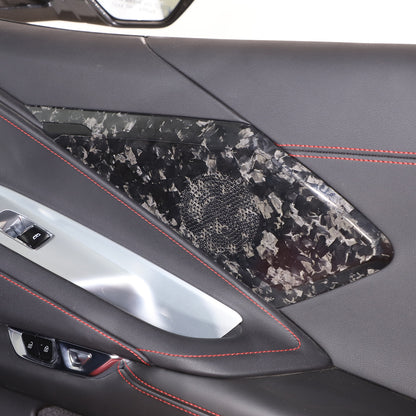 Forged Carbon Fiber Interior Door Speaker Cover For Corvette C8 Z51 Z06 1LT 20+ 10