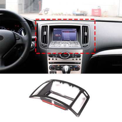 ABS Carbon Fiber Center Interior Trim Cover Set For Infiniti G25 G37 2009-2013 14