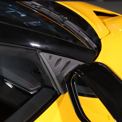 Matte Real Carbon fiber Window A Pillar Triangle Cover Trim for Lotus EMIRA 21+ 20