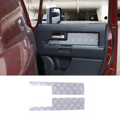 Silver Alloy Interior Car Door Panel Cover Trim For 2007-22 Toyota FJ Cruiser 5