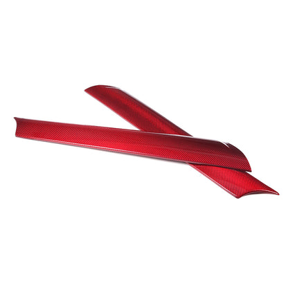 for Toyota GR Supra A90 19+ Red Carbon Fiber A pillar & Hood Air Vent Cover Trim 12