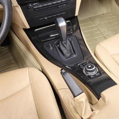 Fit for BMW E90 E92 E93 2008-2012 Carbon Fiber Center Console Gear Shift Cover 2