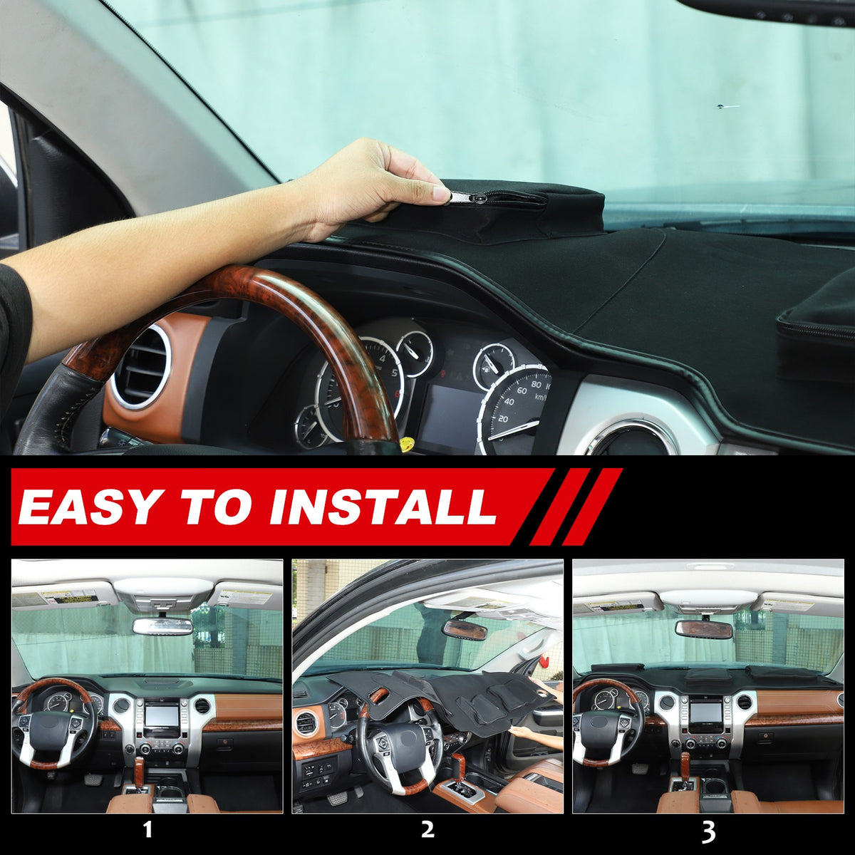 Interior Center Console Dashboard Storage Bag For Toyota Tundra 2007-2021 5