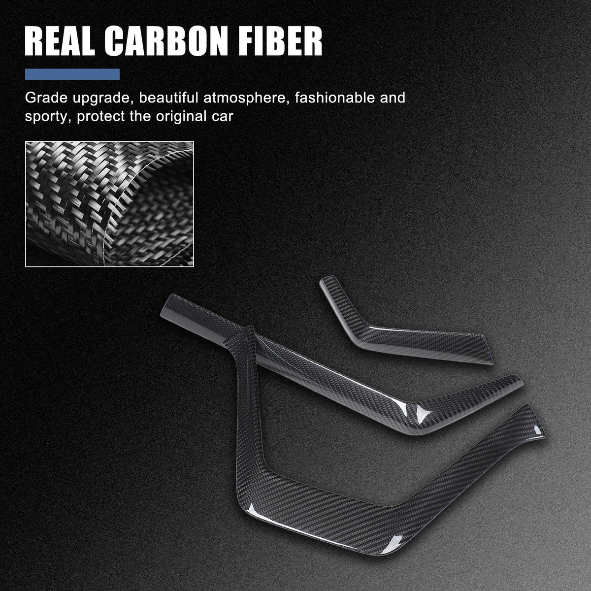 Real Dry Carbon Fiber Interior Center Trim For Corvette C8 2026+ Stingray ZR1 62