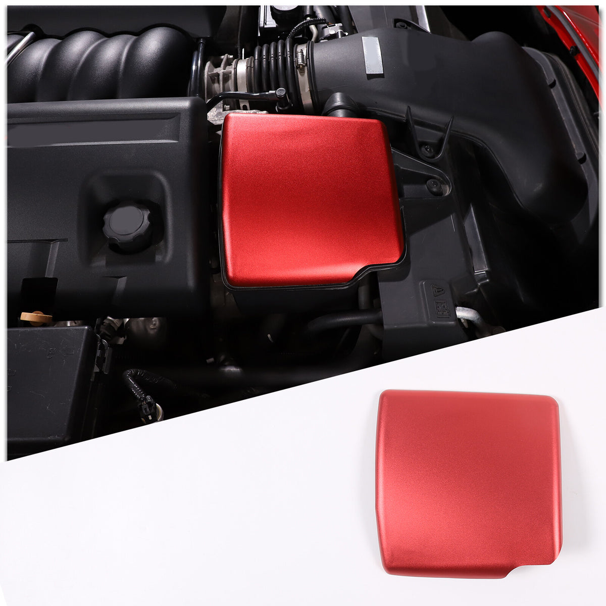 Red Aluminum Alloy Engine Intake Cover Trim Cover Set For Corvette C6 2005-13 23
