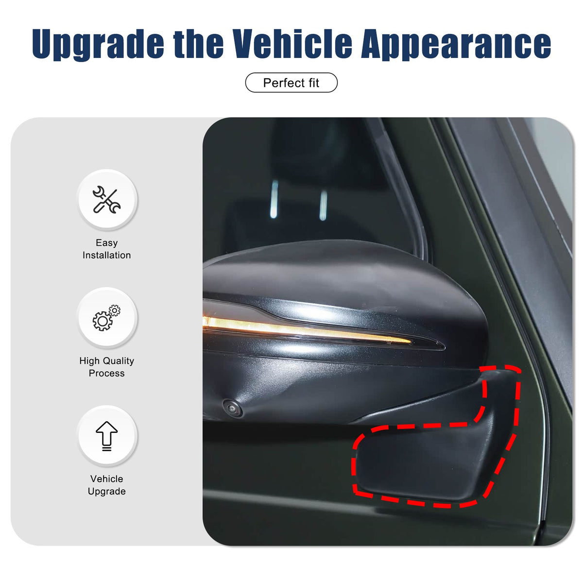 Real Carbon Fiber Rearview Mirror Base Cover Trim For Benz G-Class W465 2025 US 16