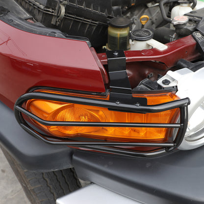 For Toyota FJ Cruiser 07-21 Black Steel Front Fog Light Bumper Lamp Cover Trim 11