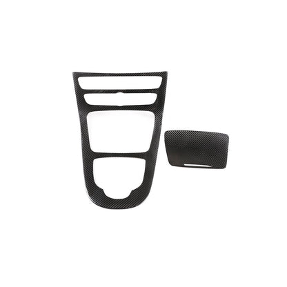 Real Carbon Fiber Center Gear Shift Panel Trim For Benz E-Class W213 2016-18 9