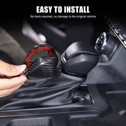 Real Carbon Fiber Center Gear Shift Knob Trim For Toyota Land Cruiser LC250 24+ 23