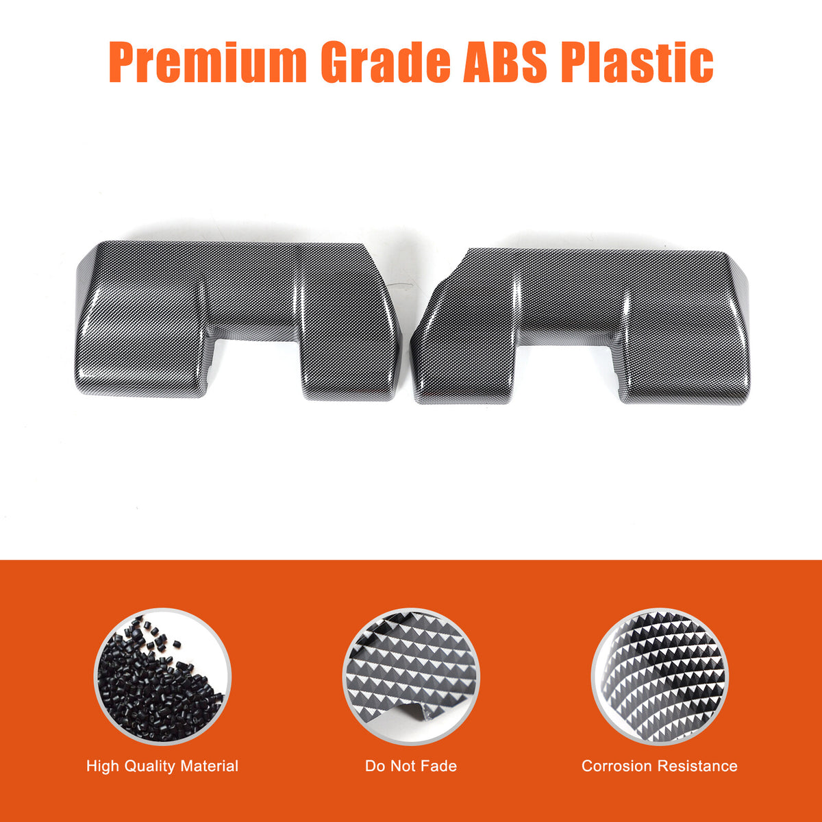 ABS Carbon Rear Seat Anti-kick Panel Trim For Toyota Land Cruiser LC250 24+ 19