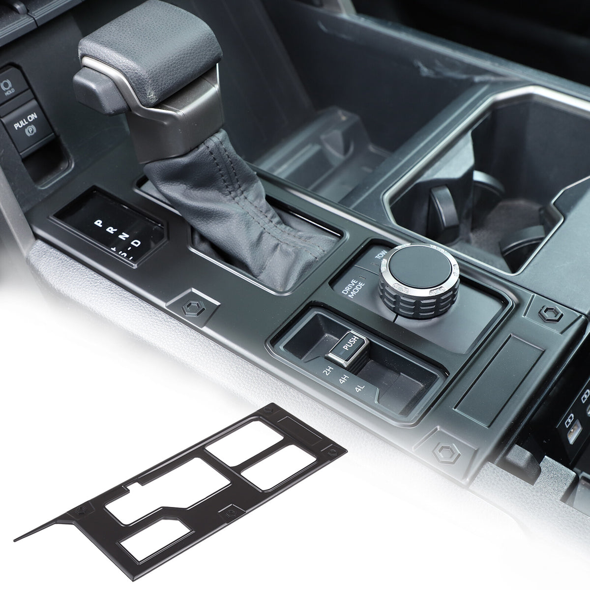 Matte Black ABS Interior Decoration Cover Trim Kit For Toyota Tundra 2022-26 US - Variants 16-20 45