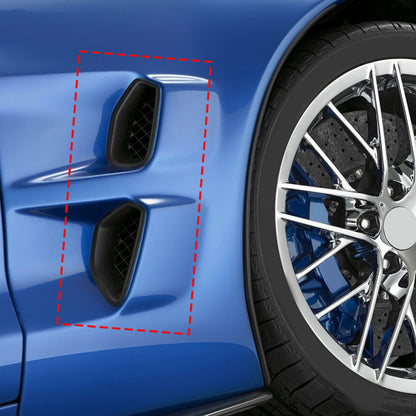 Real Dry Carbon Fiber Side Air Outlet Fender Trim For Corvette C6 ZR1 2009-2013 8