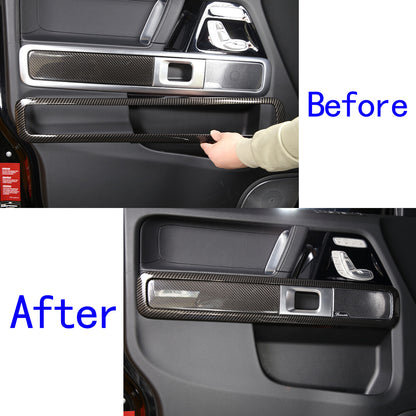 For 19-2021 Mercedes Benz G Class ABS Carbon Fiber Door Handle Frame Trim Cover 8