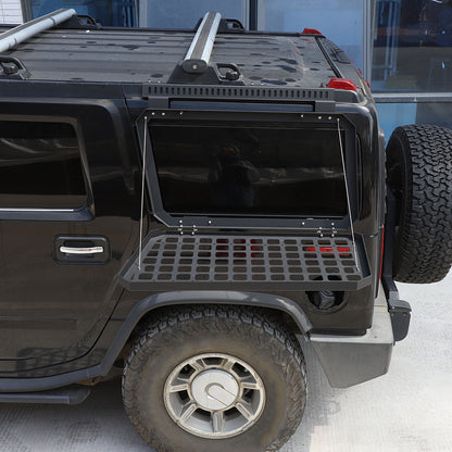 Alloy Rear Roof Climbing Ladder Rack Window Molle Panel For Hummer H2 2003-09 24