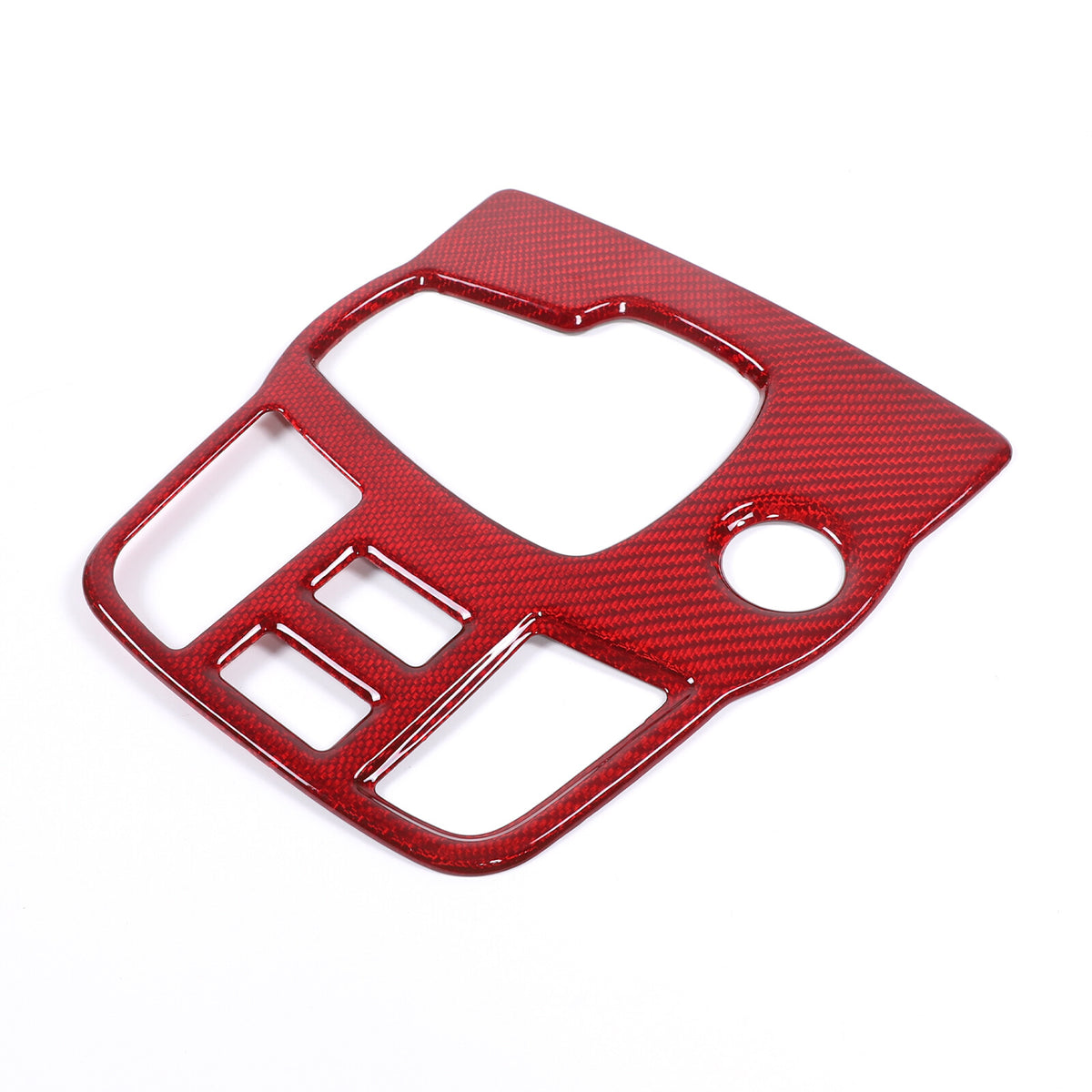 Red Carbon Fiber Center Console Gear Shift Cover Trim For 2013-22 Jaguar F-TYPE 10