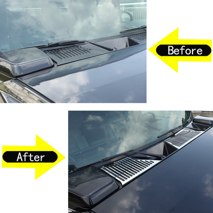Silver Steel Front Engine Hood Air Outlet Vent trim cover For Hummer H2 03-09 US 4