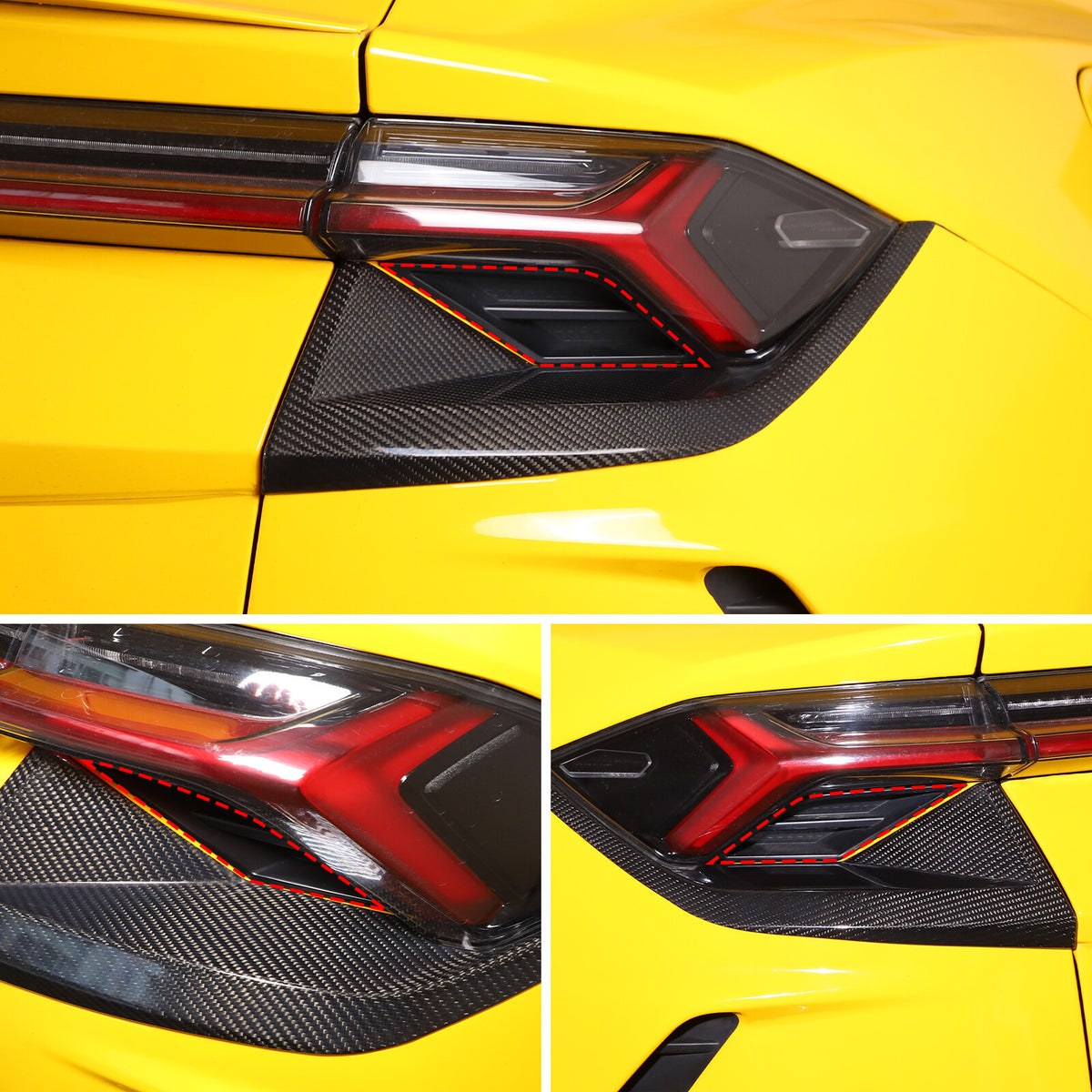 Real Carbon Fiber Exterior Decor Accessorie Trim For Lamborghini Urus 2018-21 79