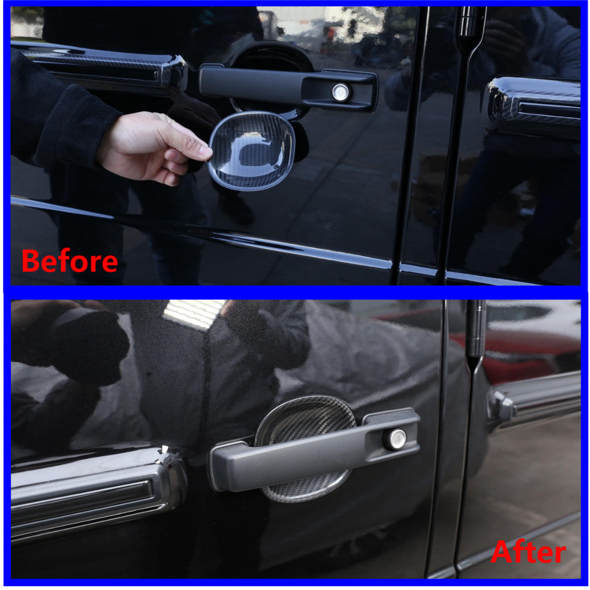 Carbon Fiber Exterior Door Handle Bowl Cover trim For Benz G Class W463 2019-20 2