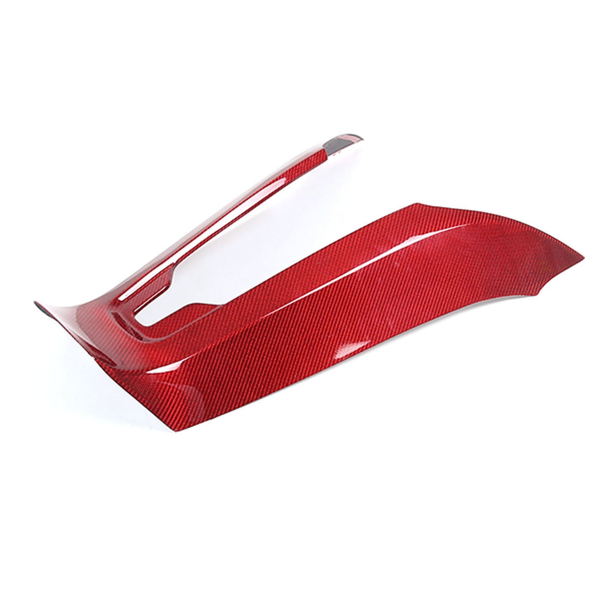 Red Carbon Fiber Instrument & Waterfall Wireless Charger Cover For Corvette C8 19