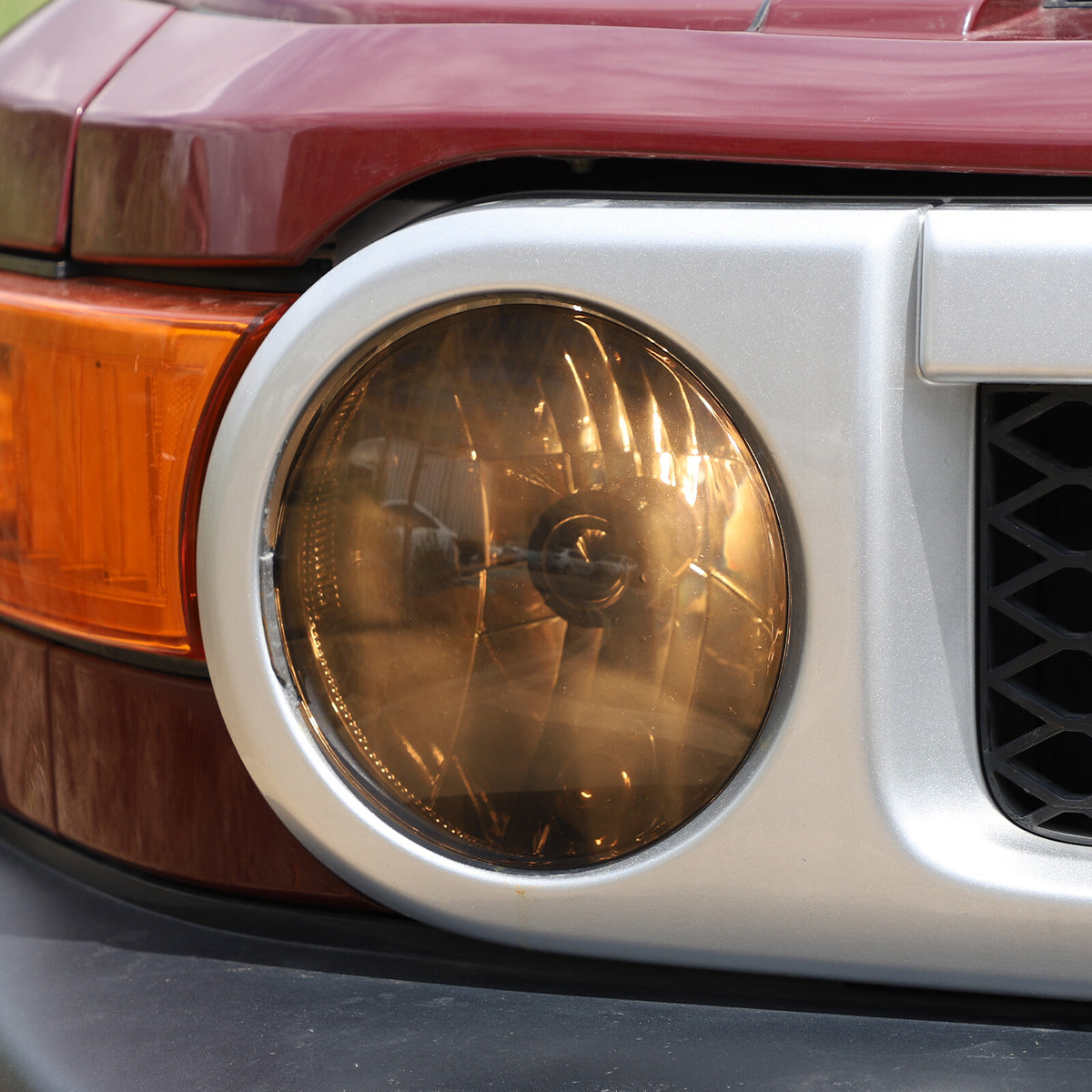 Black Smoked Front Left + Right Headlight Lens Cover For Toyota FJ Cruiser 07-21 4