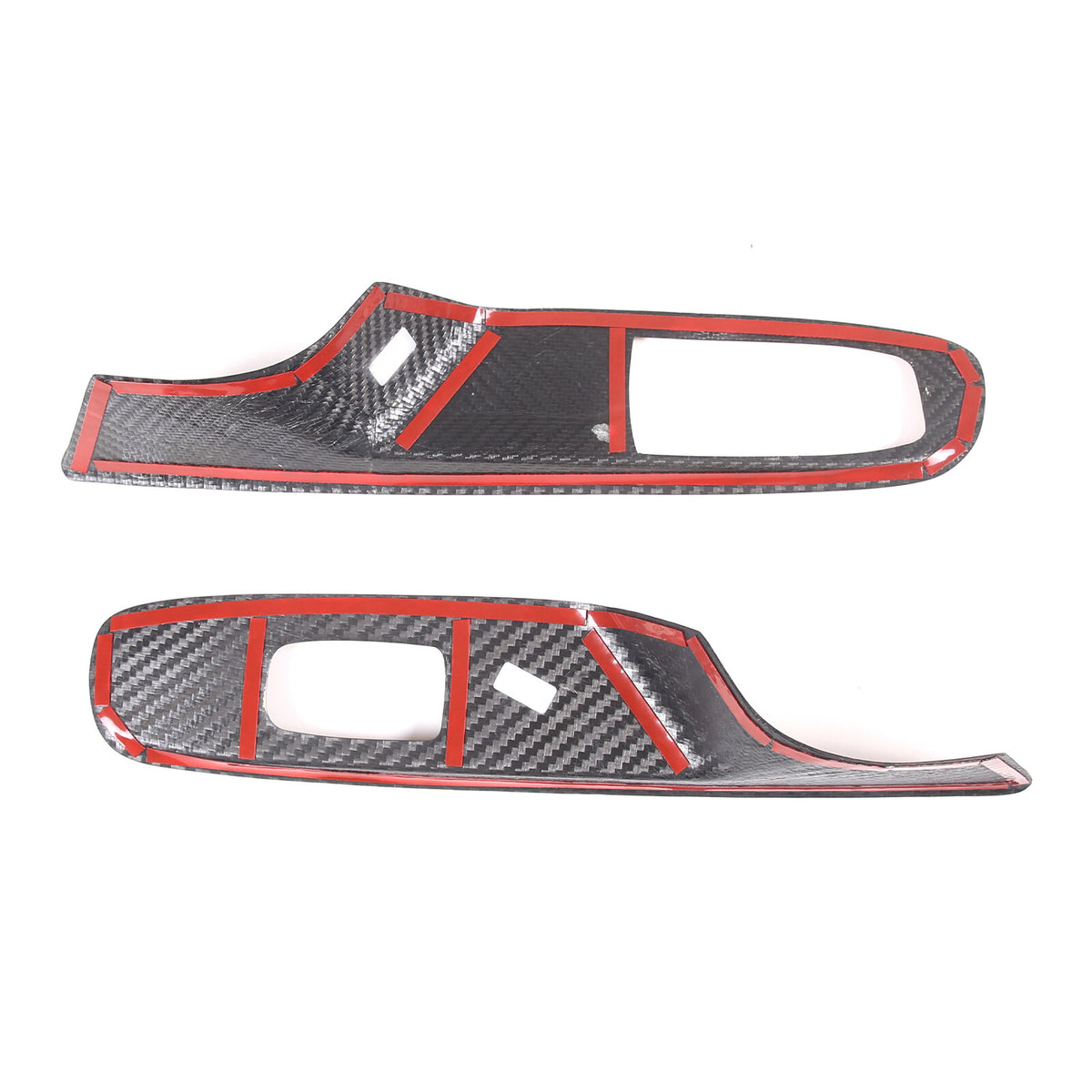 Yellow Carbon Fiber Window Lift Switch Button Trim For Corvette C8 Coupe 2020-26 9