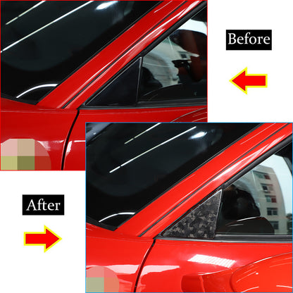 Forged Real Carbon Window Front Triangle Cover Trim For For Ferrari 458 11-16 12